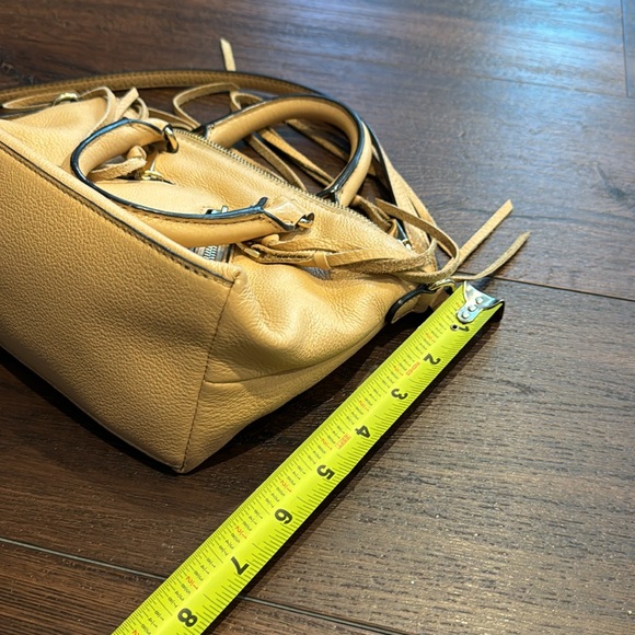 Rebecca Minkoff Pre Loved Boho Tan MOTO Crossbody Bag with top zipper. - Picture 7 of 8